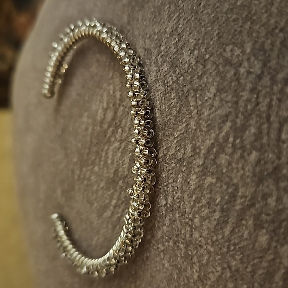5/$25 HANDMADE Dainty Seed Bead Wire Wrapped Cuff Bracelet - Picture 3 of 4